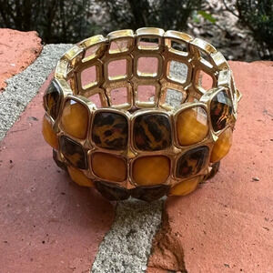 Retro Chunky Wide Gold Bracelet